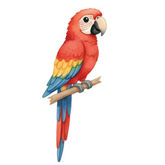 Colorful Watercolor Parrot Illustration