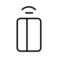 debit card icon with black outline style