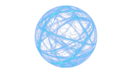 Blue luminous sphere transparent background PNG clipart