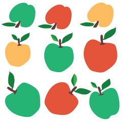vector illustration of  apple seamless pattern