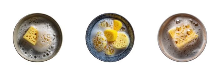 Cleaning sponges in bubbles kitchen still life