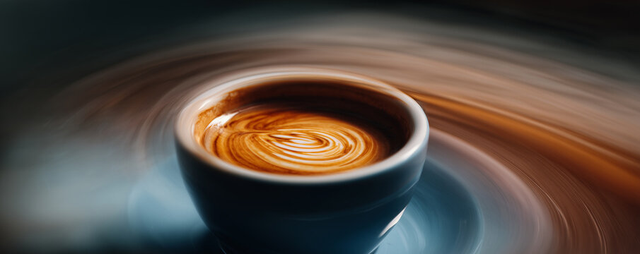 In a warm and inviting cafe, skilled baristas expertly craft espresso, its rich, swirling crema rising to the surface. This enchanting drink creates a dreamy cinematic haze that envelops the atmospher