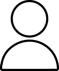 user profile outline icon person sign vector
