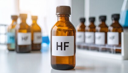 Laboratory glass with HF 