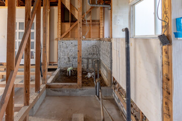 築古住宅のリフォーム工事が始まった建築現場