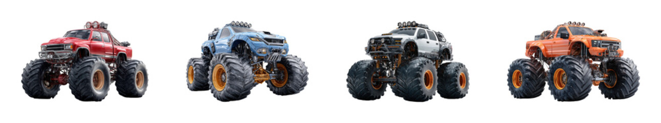 Obraz premium Monster truck showdown arena action