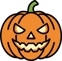 Halloween pumpkin icon Vector Image
