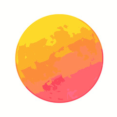 Colorful abstract circular pattern with varying shades of yellow orange and pink