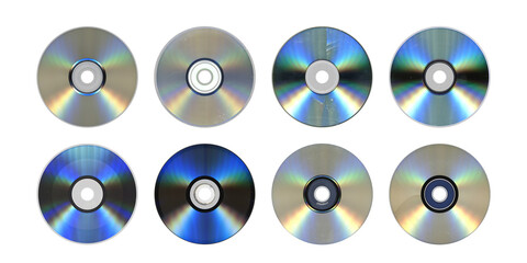 CD DVD Blu-ray Octet — Reflective Optical Storage, Cutout PNG
