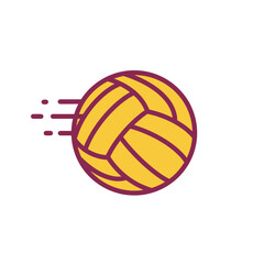Fototapeta premium Sports ball with motion lines for team activity and game equipment