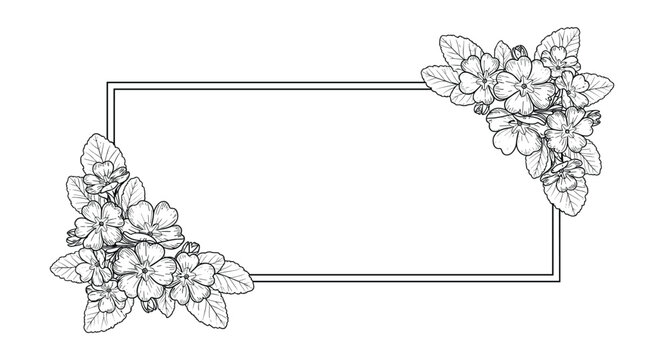 Floral Corner Frame Decoration