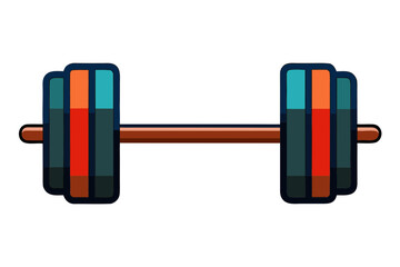 vector illustration of a hand with dumbbells