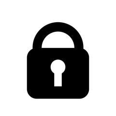 Minimalist Lock Icon Vector. ( original illustration, not AI generated ).