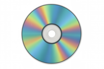 Optical disc with rainbow reflection and digital data, compact disc for music, movies, gaming, and software archiving