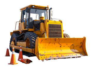 Obraz premium Industrial Construction Motor Grader Working Equipment PNG