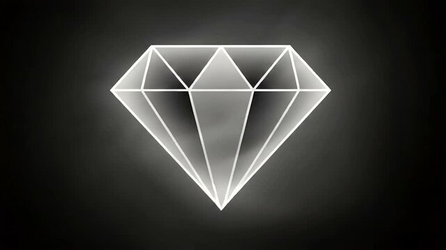 A glowing diamond shape radiating light against a dark background, symbolizing luxury and elegance