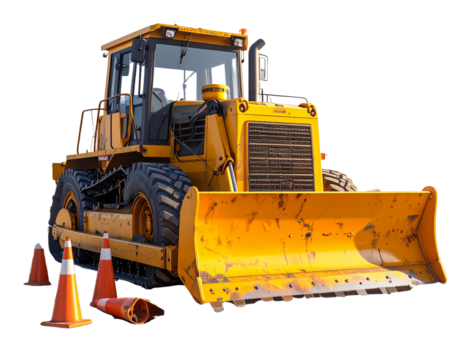 Industrial Construction Motor Grader Working Equipment PNG