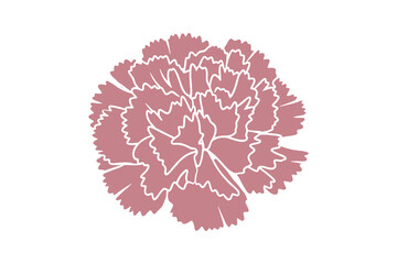 carnation flower outline