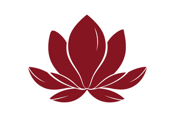 Fototapeta premium Red lotus flower illustration