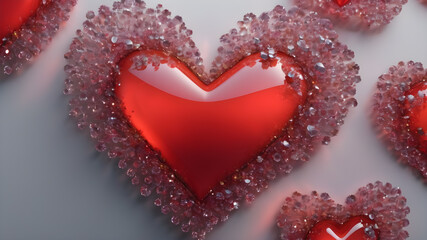 Heart shape for Love concept, Valentine's Day concepts. love symbol, concept for Valentine's Day, wedding etc. Heart elements for love concept design. AI generated image
