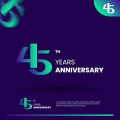 45th anniversary logo design
