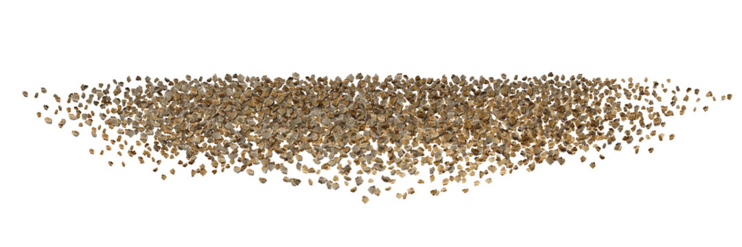 Brown stones and pebbles isolated on white background, natural gravel texture for construction and decoration, rough surface macro closeup. /group of people