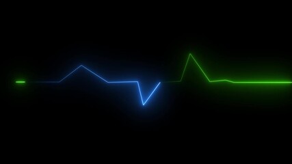The abstract blue heartbeat wave on a medical monitor is a crucial EKG graph for health and technology stock - Powered by Adobe