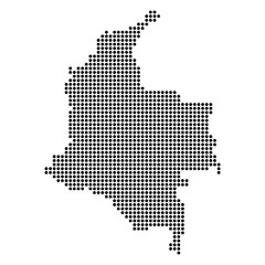 Colombia map shape, travel web flat concept icon symbol vector illustration .