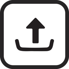 Upload Square Icon for web and mobile app