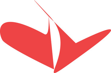 red paper heart with arrow