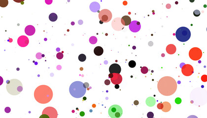 colorfull dots in transparent background