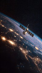 Obraz premium Modern Satellite Orbit Close-up