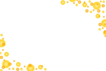 yellow glow bubble frame illustration