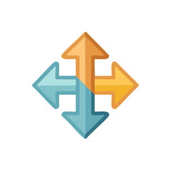 Directional Arrows Pointing Up, Down, Left, Right &ndash; Options, Choices, Ways