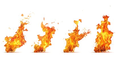 a row of bright orange flames burning with dynamic energy