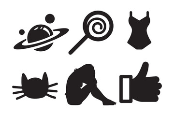 Collection of Object and Emotion Silhouettes