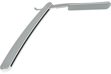 Classic Straight Razor, transparent background