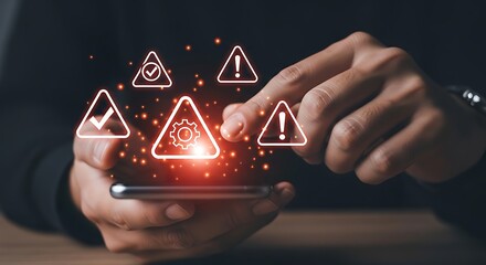 Mobile phone displaying safety alerts and notifications with a human touch