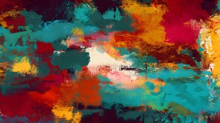 Fototapeta premium Abstract Grunge Colorful Paint Canvas