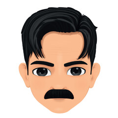 angry middle-aged man face