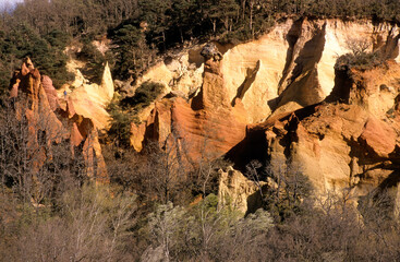 Les Ocres de Rustrel, Parc naturel régional du Luberon, 84, Vaucluse, France