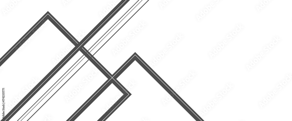 Wall mural Vector abstract line design with minimal style geometric shapes