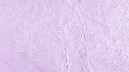 Crumpled light lavender paper texture background showcasing a delicate, wrinkled surface. Subtle folds and shadows create a soft, organic visual style. Ideal for wallpapers, craft, packaging, and d