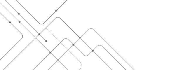 Vector digital network connection with crossed lines and dots.