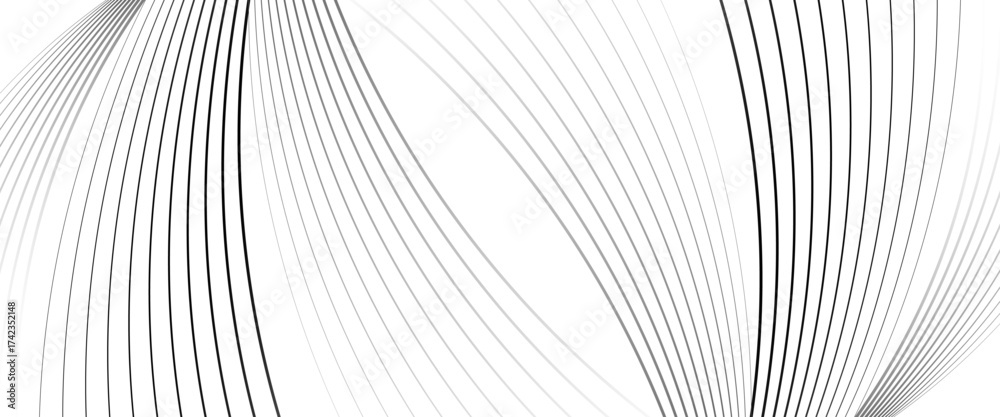 Wall mural vector dynamic elegant curves wave line for background