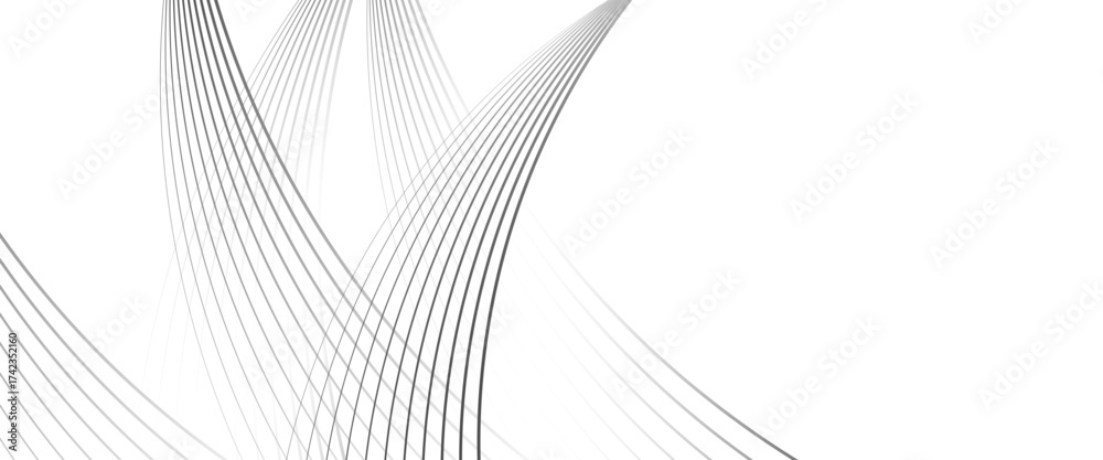 Wall mural vector dynamic elegant curves wave line for background