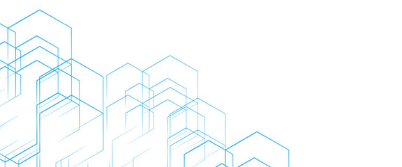 Vector digital futuristic tech hexagonal for background