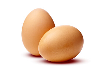 Fresh Brown Eggs Arranged on a Bright White Background Perfect for Culinary and Cooking Uses