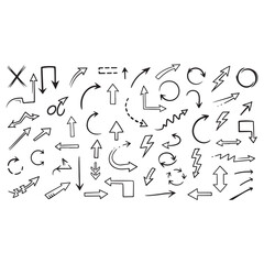 Black arrow vector icon pack