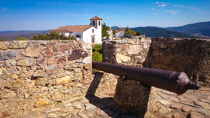 Stone and Sky: The Church of Marv&atilde;o Framed by Fortress Walls in Portugal